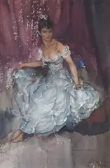 Her first ball dress by William Russell Flint, watercolour, sold Dec 2025