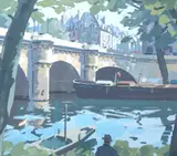 Le Pont Neuf, Paris by Raymond Crétot-Duval, watercolour and gouache, sold Dec 2025
