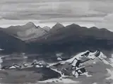 Torridon from Skye by Kyffin Williams, ink and wash, sold Dec 2025