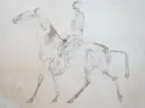 The Grey Rider by Elisabeth Frink, pencil, sold Dec 2025