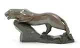 For Malakoff: An Art Deco ceramic model of a prowling panther by David D'Yerna, sculpture, sold Dec 2025
