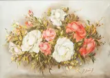 Garden Blooms by Manuela Bonati, oil on canvas, sold Dec 2025