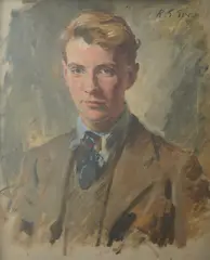 Half length portrait of a young gentleman by Reginald Grenville Eves, oil on canvas, sold Dec 2025
