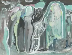 The Three Graces by Stuart Scott Somerville, gouache, sold Dec 2025
