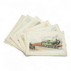 A set of six original watercolours for postcard designs by Charles Thomas Howard, watercolor, offered Dec 2025