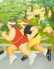 Women Running by Beryl Cook, pencil, sold Dec 2025
