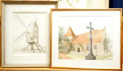 Nutley Mill by John Skelton, watercolor, sold Nov 2025
