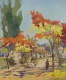 Golden Mahur at Maadi by Lily R. Ednie, 1936, watercolour and gouache, offered Nov 2025