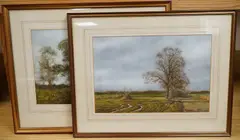 Rural landscapes by Peter Robinson, watercolor, sold Nov 2025