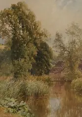 An Old Mill near Stratford on Avon by Harold Sutton Palmer, watercolour, sold Nov 2025