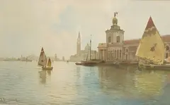 Venice Lagoon by Alberto Prosdocimi, watercolour, sold Nov 2025