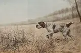A pointer at work by Léon Danchin, pencil, sold Nov 2025