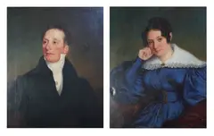 Probably a husband and wife by William Scott, oil, sold Nov 2025