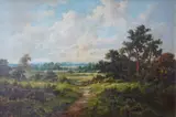 Path Through the Fields by Benjamin Williams Leader, oil on canvas, sold Nov 2025