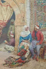 Orientalist study by Giulio Rosati, watercolour, sold Nov 2025