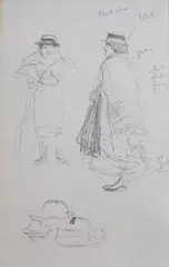 Figural study by Arthur Rackham, pencil, offered Nov 2025