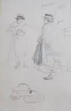 Figural study by Arthur Rackham, pencil, offered Nov 2025