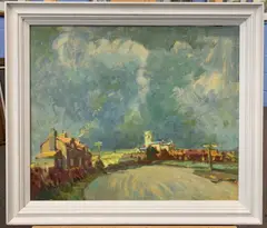 Haddiscoe Village by Roy Hodds, oil, sold Oct 2026