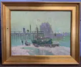 Gt Yarmouth Bollard Quay by Roy Hodds, oil, sold Oct 2026