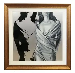 Contemporary acrylic on aluminium by Drew Darcy, oil, sold Oct 2026