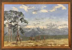 Out Exercising by Penelope Douglas, oil, sold Oct 2026