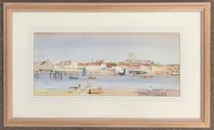 VIew over to by Francis R.Flint, watercolor, sold Oct 2026