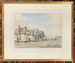 Laxfield Suffolk by Frederick William Baldwin, watercolor, sold Oct 2026
