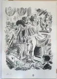 Interior scene with 1920s ladies by Charles Laborde, print (other), sold Oct 2026
