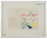 Le place du Tertre Monmarte-Self-Portrait by John Bratby, pencil and crayon, offered Feb 2020