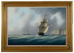 The Needles Offing by Tim Thompson, oil on canvas, offered Feb 2020