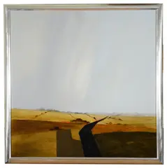 Open landscape by John Lawrence, oil on board, offered Feb 2020