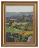 Summer landscape by James Fry, oil on board, offered Feb 2020