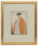 The Venetian Shawl by Arthur Rigden Rhead, 1924, print, offered Feb 2020