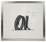 Coiled line by Bernar Venet, 1995, lithograph, offered Feb 2020