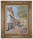 Elm Hill, Norwich by Clive Madgwick, oil on canvas, offered Nov 2019