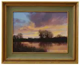 Evening, River Stour near Bures by Clive Madgwick, oil on canvas, offered Nov 2019