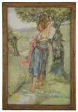 Female musician by Noel Laura Nisbet, watercolour, offered Nov 2019