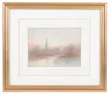 Salisbury Cathedral by Frederick Edward Joseph Goff, watercolour, offered Oct 2019