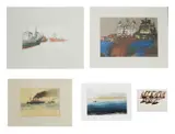 Upper Dock, Aberdeen by Tony Clayden, 1999, watercolour, offered Oct 2019