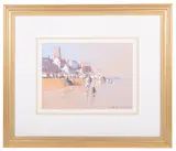 Four seaside views by Bernard McDonald, watercolour, offered Oct 2019