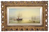 An evening marine scene by William Adolphus Knell, oil on canvas, offered Jul 2019