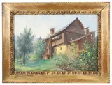 Home in landscape by Otakar Lebeda, oil on canvas, offered Jul 2019