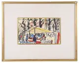 Marche Convention Paris by Jean Govaerts, watercolour, offered Jul 2019