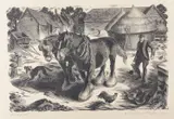 Farmyard by Agnes Miller Parker, 1940, engraving, offered Jul 2019