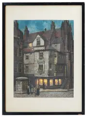 Edinburgh, John Knox by Frederick Marriott, 1923, etching, offered May 2019