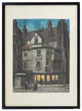 Edinburgh, John Knox by Frederick Marriott, 1923, etching, offered May 2019