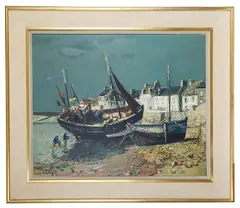 Ile De Sein by Jean Rigaud, oil on canvas, offered Feb 2019