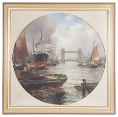 Tower Bridge by Arthur Wilde Parsons, oil on canvas, offered Feb 2019