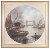 Tower Bridge by Arthur Wilde Parsons, oil on canvas, offered Feb 2019