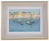 Marsaxlokk Malta by Alan Stenhouse Gourley, oil on board, offered Nov 2018